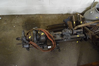 Lot 739 - Vintage belt driven lathe