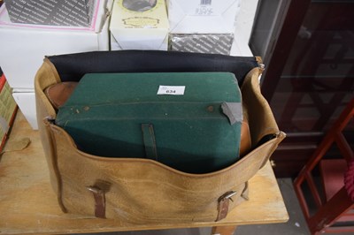 Lot 634 - BAG OF LAWN BOWLS AND ACCOMPANYING SHOES