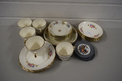 Lot 47 - QUANTITY OF FLORAL DECORATED TEA WARES TO...