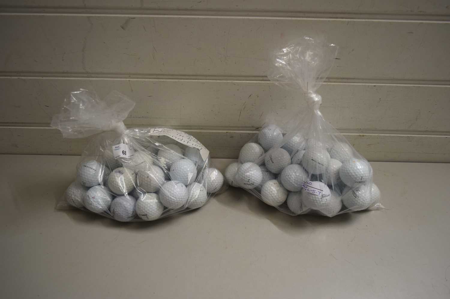 Lot 68 - TWO BAGS 'TITLEST' GOLF BALLS