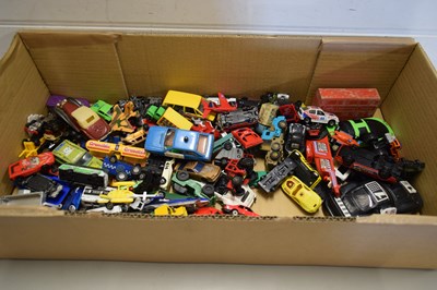 Lot 166 - LARGE BOX OF MIXED TOY VEHICLES TO INCLUDE CORGI