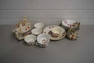 Lot 200 - QUANTITY OF 19TH CENTURY ROSE PATTERNED TEA WARES
