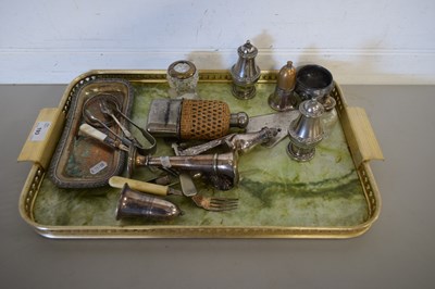 Lot 193 - TRAY OF VARIOUS SILVER PLATED WARES TO INCLUDE...