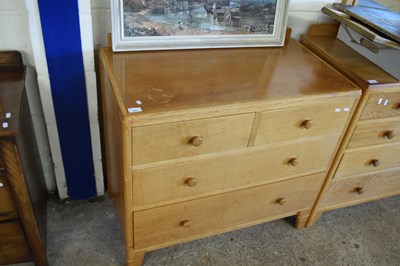 Lot 303 - IN THE STYLE OF HEALS, A LIGHT OAK FOUR DRAWER...