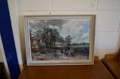 Lot 443 - FRAMED PRINT AFTER CONSTABLE, THE HAYWAIN