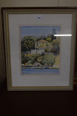 Lot 409 - ANNE WILES, STUDY OF A CONTINENTAL VILLA,...