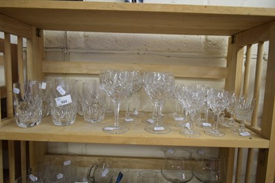 Lot 523 - MIXED LOT VARIOUS CLEAR DRINKING GLASSES AND...