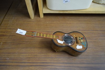 Lot 528 - MINIATURE JEWELLERY BOX FORMED AS A GUITAR