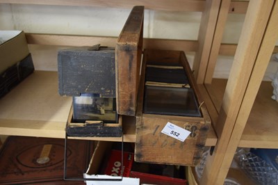 Lot 552 - TWO WOODEN CASES CONTAINING GLASS PHOTOGRAPHIC...