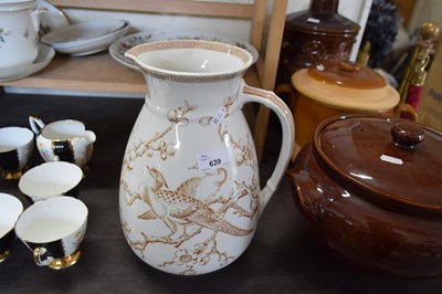 Lot 639 - VICTORIAN WASH JUG DECORATED WITH PHEASANTS