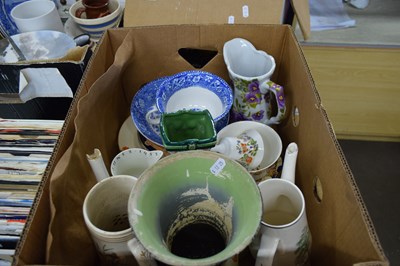 Lot 680 - ONE BOX VARIOUS MIXED CERAMICS TO INCLUDE...