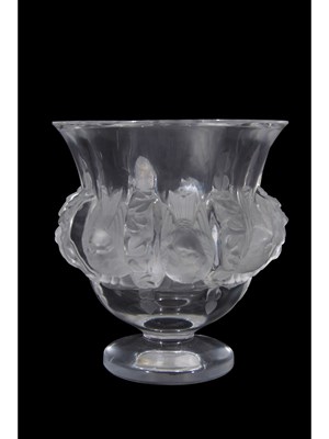 Lot 2 - Modern Lalique Dampierre vase, the central...