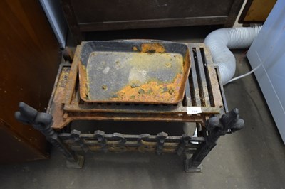 Lot 771 - CAST IRON FIRE GRATE AND BACK