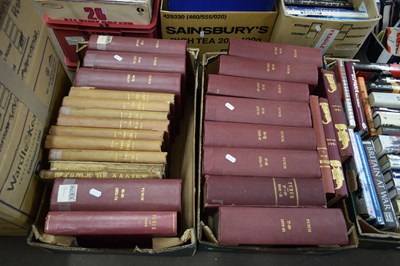 Lot 828 - TWO BOXES OF VARIOUS BOUND PUNCH MAGAZINES