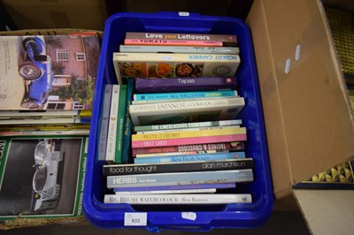 Lot 833 - ONE BOX COOK BOOKS