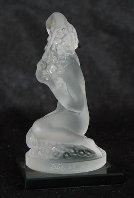 Lot 15 - Small Lalique model of a nude lady crouching...