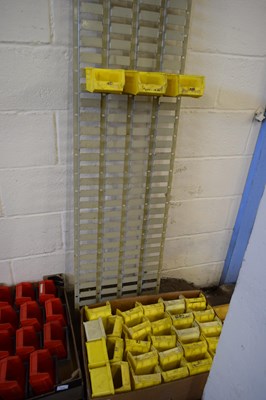 Lot 872 - BOX OF YELLOW PLASTIC WORKSHOP TIDY TRAYS AND...