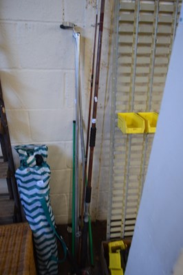 Lot 887 - MIXED LOT VARIOUS ASSORTED FISHING RODS, ROD...