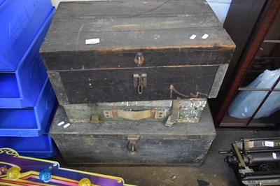 Lot 895 - THREE VARIOUS VINTAGE TOOL BOXES WITH SOME...