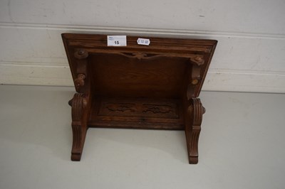 Lot 15 - SMALL CARVED WALL SHELF