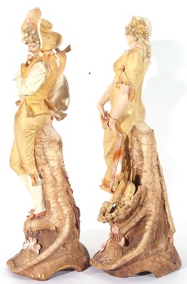 Lot 22 - Pair of early 20th century Continental figures...
