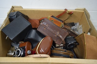 Lot 101 - BOX VARIOUS CAMERAS TO INCLUDE FUJICA AND...