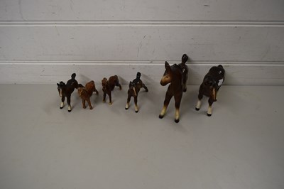 Lot 112 - COLLECTION OF VARIOUS POTTERY HORSES TO...