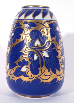 Lot 30 - Bursley ware vase with a gilt scrolling design...