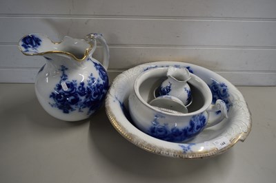 Lot 144 - BLUE AND WHITE WASH STAND SET BY J ELTON & CO,...