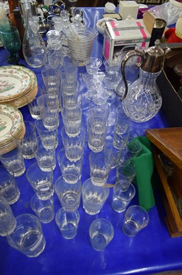 Lot 153 - QUANTITY VARIOUS CLEAR DRINKING GLASSES,...