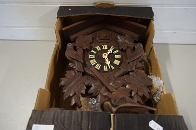 Lot 155 - CONTEMPORARY CUCKOO CLOCK IN FLORAL DECORATED...