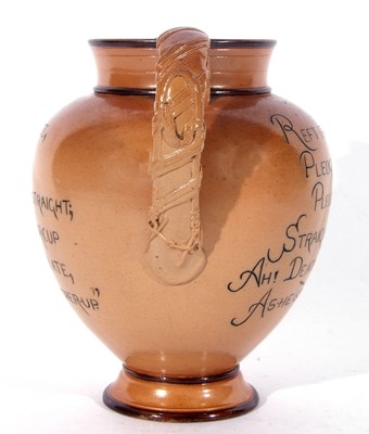 Lot 32 - Doulton Lambeth commemorative jug made for...