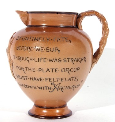 Lot 32 - Doulton Lambeth commemorative jug made for...