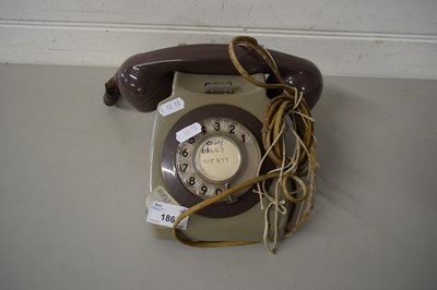Lot 186 - VINTAGE DESK LAMP AND A VINTAGE TELEPHONE