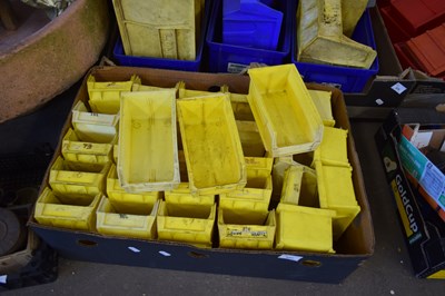 Lot 880 - BOX OF YELLOW PLASTIC WORKSHOP TIDY TRAYS