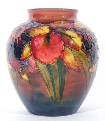 Lot 36 - Moorcroft vase with the orchid design on...