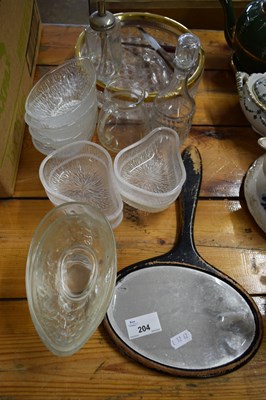 Lot 204 - MIXED LOT - VARIOUS GLASS SERVING DISHES, HAND...