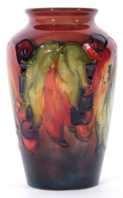 Lot 37 - Small Moorcroft vase in the leaf and berry...