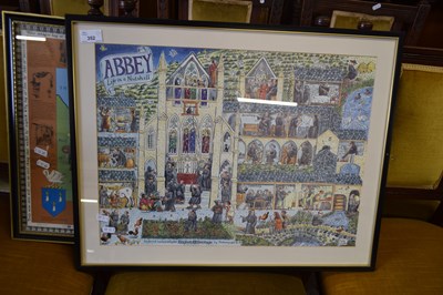 Lot 352 - COLOURED PRINT 'ABBEY LIFE IN A NUTSHELL',...