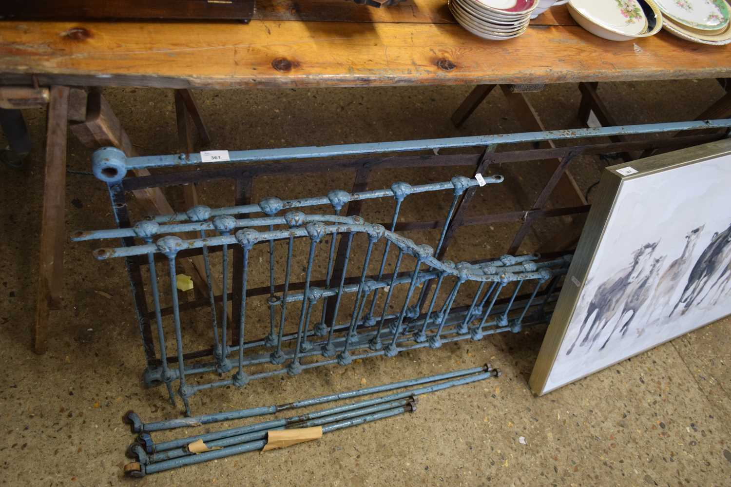 Lot 361 - VICTORIAN IRON COT FRAME (DIS-ASSEMBLED)