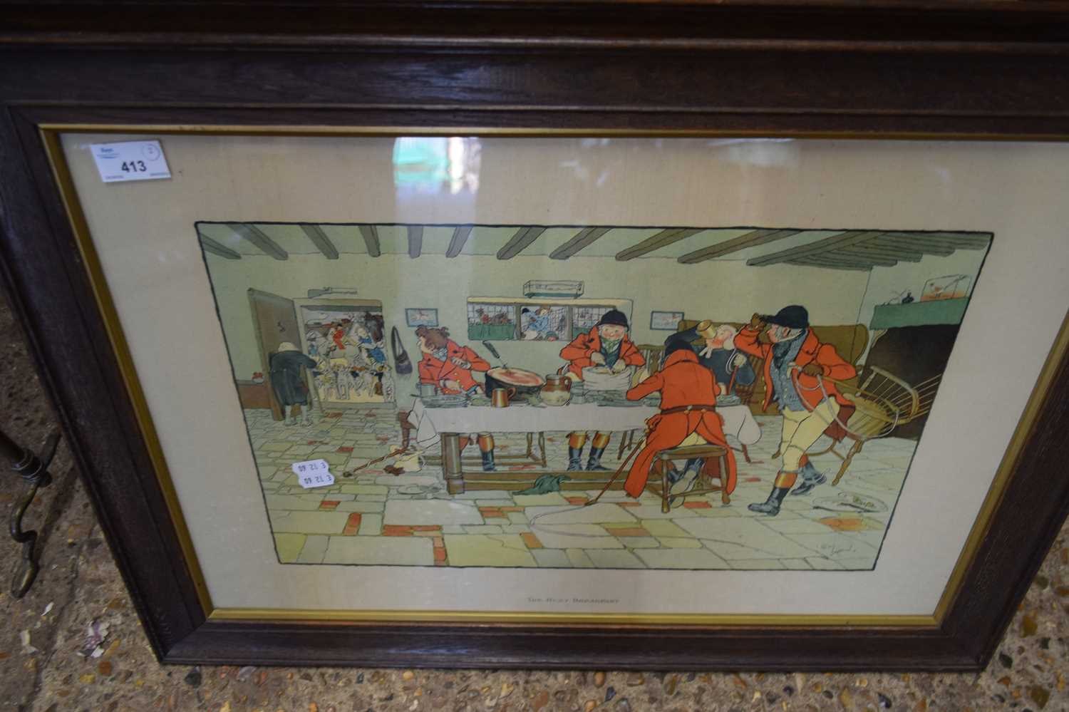 Lot 413 - CECIL ALDIN TWO COLOURED PRINTS 'THE HUNT...