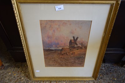 Lot 428 - J. LAURENCE HART STUDY OF A WINDMILL WITH COWS,...