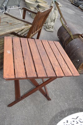 Lot 39 - Folding garden table, height 65cm
