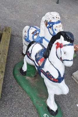 Lot 62 - Two ornamental horse statues, height approx...