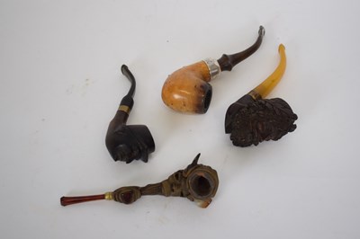Lot 184 - Meerschaum Pipe and 3 others