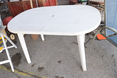 Lot 144 - uPVC white garden table
