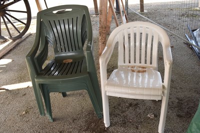 Lot 149 - Quantity of plastic garden chairs