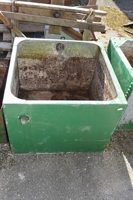 Lot 167 - Galvanised water tank, height approx 50cm,...