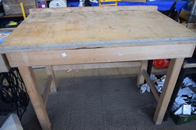Lot 211 - Large workshop bench, height 95cm, depth 78cm,...