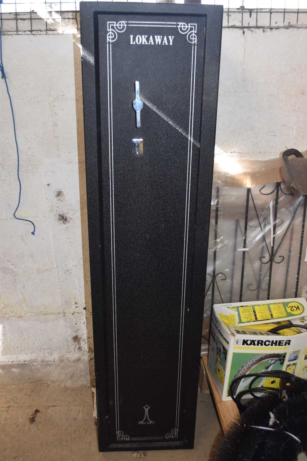 Lot 230 - Lock away gun safe with keys